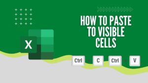 How to Paste to Visible Cells